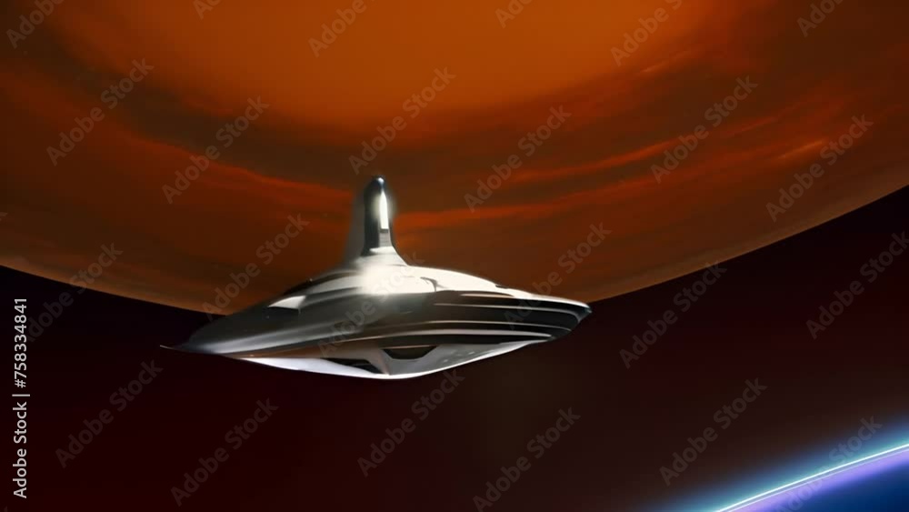 sleek, futuristic spaceship as it hovers against the backdrop of a massive, glowing planet - contrasting colors and lighting effects create an atmosphere of mystery and exploration sleek, futuristic spaceship as it hovers against the backdrop of a massive, glowing planet - contrasting colors and lighting effects create an atmosphere of mystery and exploration