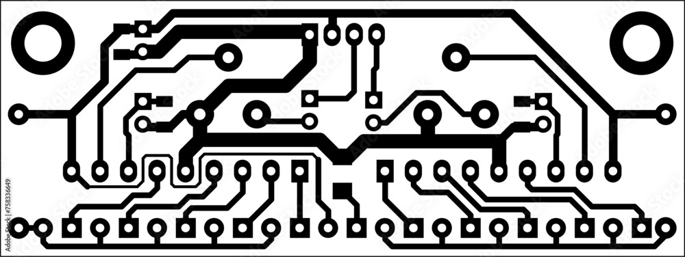 Tracing the conductors of the printed circuit board
of an electronic device. Vector engineering 
drawing of a pcb. Electric background.