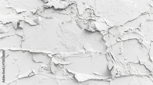 A close-up shot of a white wall with peeling paint. Ideal for background or texture use