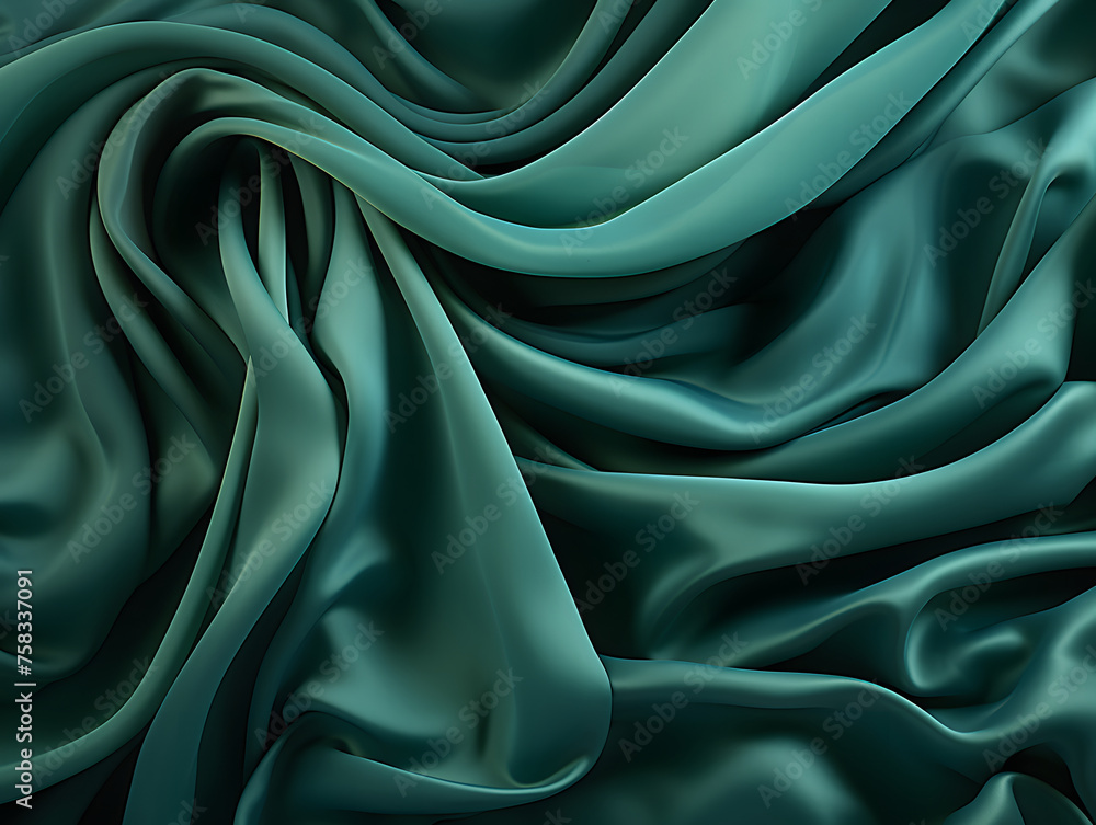 Obraz premium green silk seamless fabric