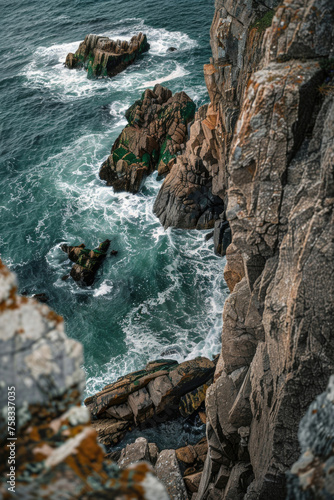 A stunning view of the ocean from a high cliff. Perfect for travel websites © Fotograf