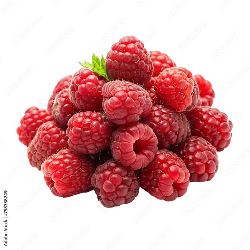 Ripe raspberries isolated on Transparent background. Ripe raspberries isolated on Transparent background.