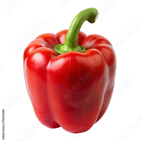 A red pepper isolated on Transparent background.