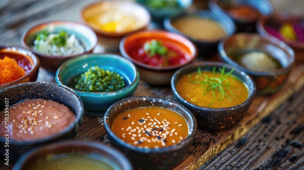 small, colorful dishes featuring miso paste as a key ingredient, from dressings and marinades to dips and spreads small, colorful dishes featuring miso paste as a key ingredient, from dressings and marinades to dips and spreads
