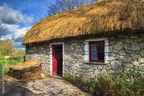 Architecture of the cottage house in Ireland.