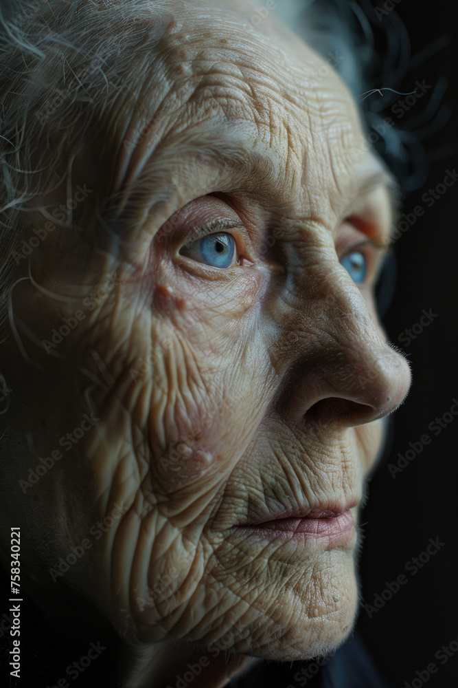 Close up portrait of an older woman. Suitable for healthcare and beauty concepts Close up portrait of an older woman. Suitable for healthcare and beauty concepts