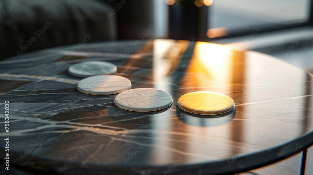 Fototapeta premium A table with various buttons on top. Suitable for tech-related designs