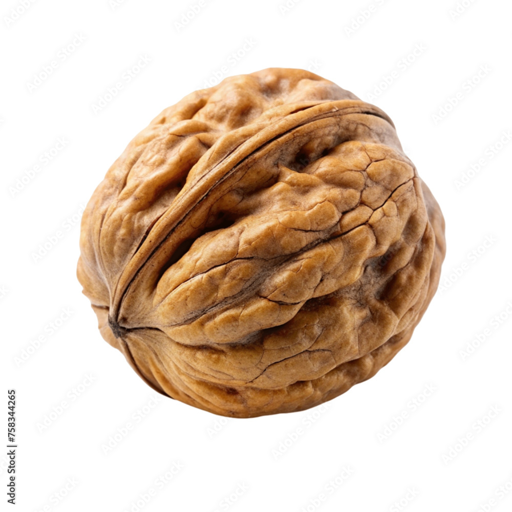 A dry food walnut isolated on Transparent background. A dry food walnut isolated on Transparent background.