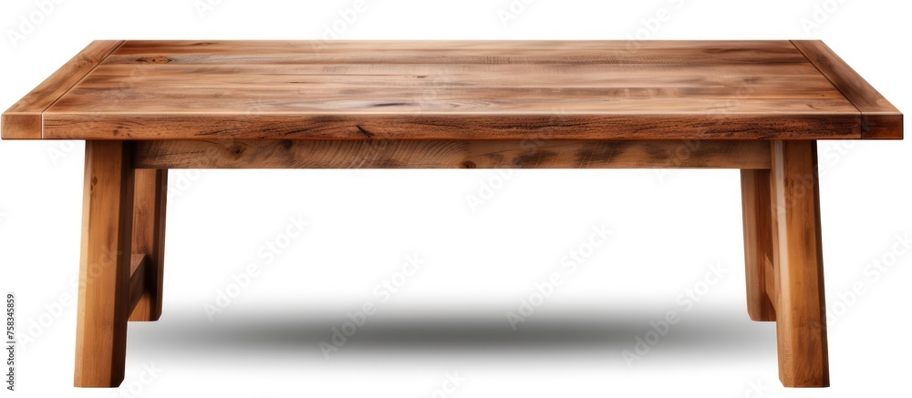 Wooden table isolated on transparent background . Wooden table isolated on transparent background .