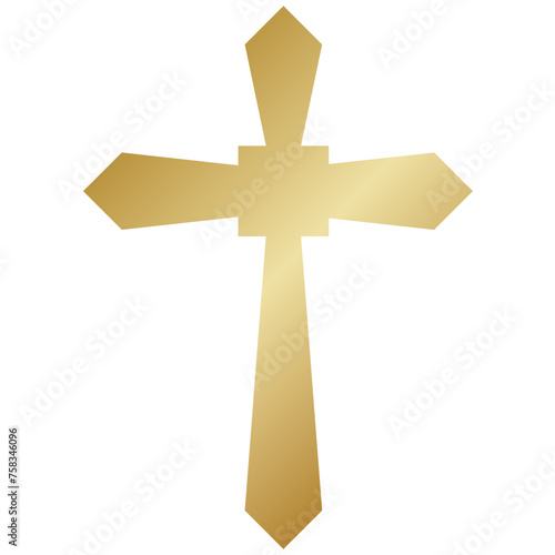Wallpaper Mural Luxurious Minimalist Golden Christian Easter Cross Elegant Vector Graphic Element Torontodigital.ca