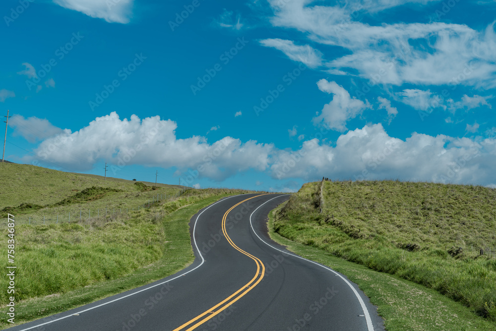 Hawaii's most beautiful country roads. Mauna Kea. Saddle Road / Waiki'i Ranch., Hawaii island / Big island