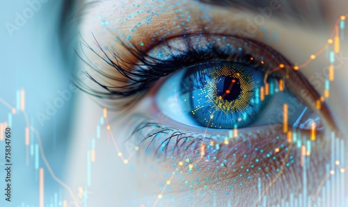 A human eye and financial c...
