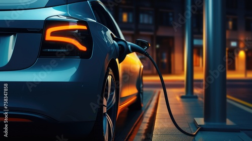 energizing sustainability: the electric green and eco-friendly car revolution, showcasing efficient battery charging and embracing eco-conscious driving for a greener and cleaner automotive future © Alla