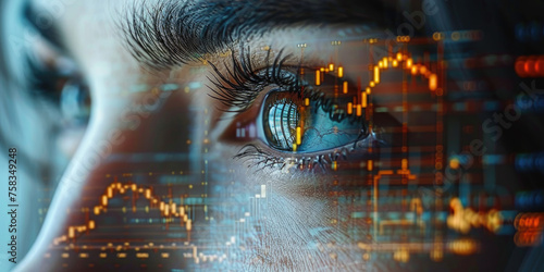 A human eye and financial c...