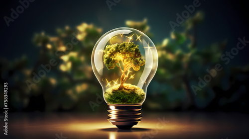 Green energy concept, ecological environment sustainable resource protection background