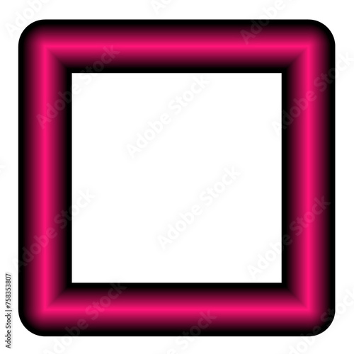 square frame with thick luminescent edging