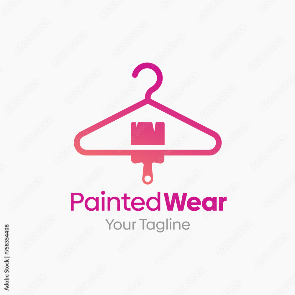 Illustration Vector Graphic Logo of . Merging Concepts of a Hanger Fashion and Shape. Good for Fashion Industry, Business Laundry, Boutique, Garment, Tailor and etc Illustration Vector Graphic Logo of . Merging Concepts of a Hanger Fashion and Shape. Good for Fashion Industry, Business Laundry, Boutique, Garment, Tailor and etc