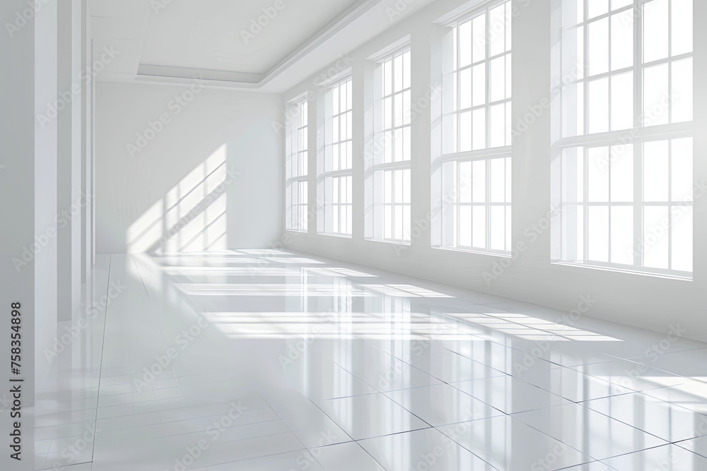 Obraz premium A white clean soft looking modern interior