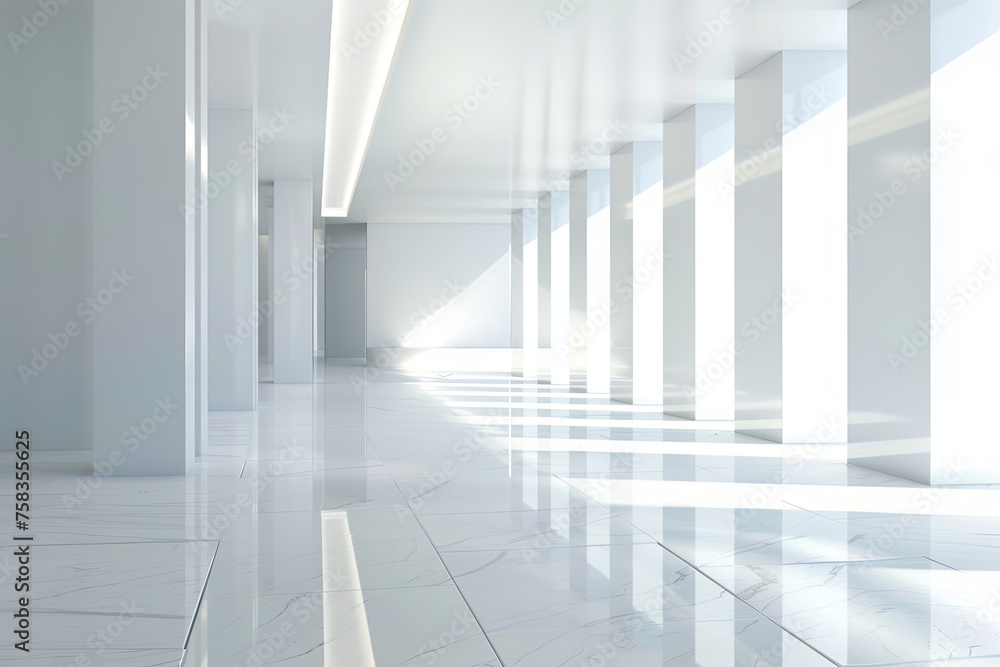 Obraz premium A white clean soft looking modern interior