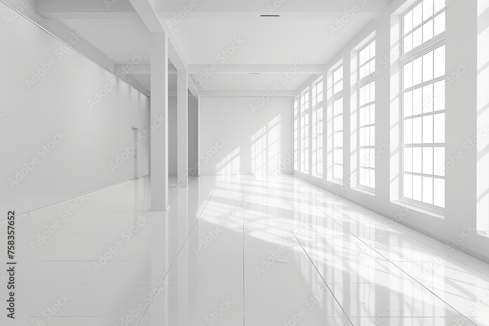 Obraz premium A white clean soft looking modern interior