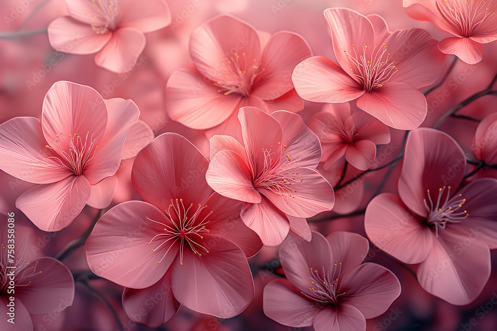Pink Flowers Background Pink Flowers Background