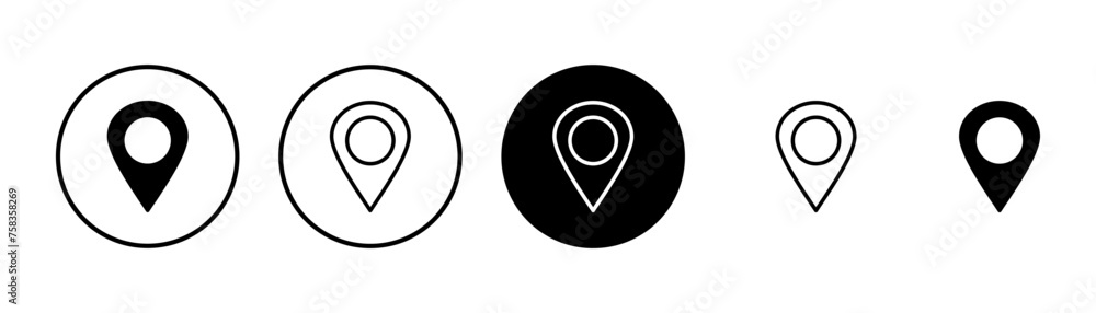Pin icon vector isolated on white background. Location icon. Map pointer icon. Point. Locator. Address Pin icon vector isolated on white background. Location icon. Map pointer icon. Point. Locator. Address