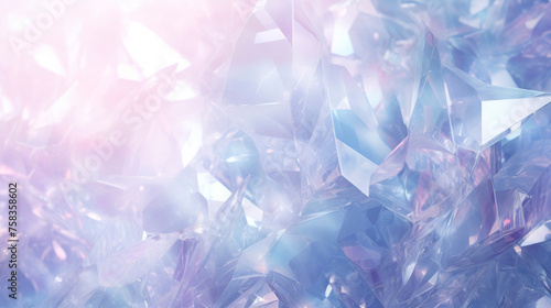Clusters of sharp blue glass shards shimmer with a dangerous beauty, reflecting light in a dazzling, jagged display. Banner. Copy space.