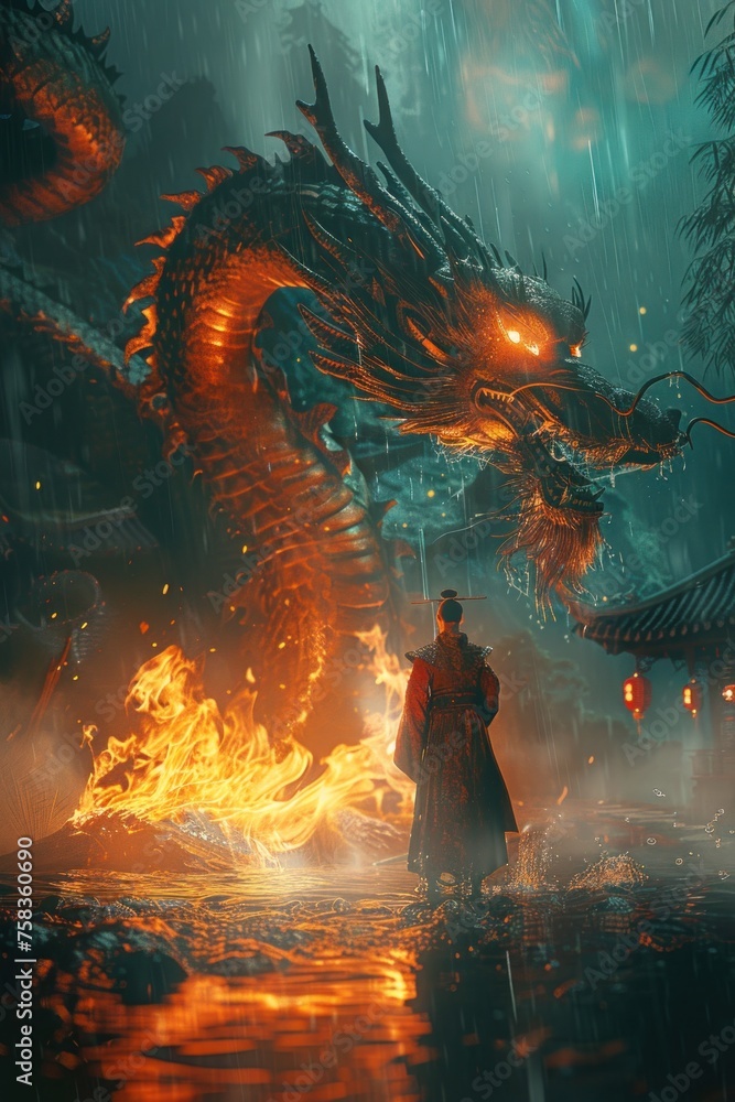 Ninja Knight Meets the giant dragon god. Knights And Fire Dragon Wallpapers Ninja Knight Meets the giant dragon god. Knights And Fire Dragon Wallpapers