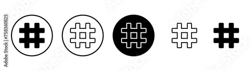 Hashtag icon vector isolated on white background. hashtag vector icon