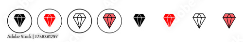 Diamond icon vector illustration. diamond gems sign and symbol