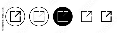 Link icon vector isolated on white background. Link vector icon. External link symbol vector icon. Hyperlink symbol