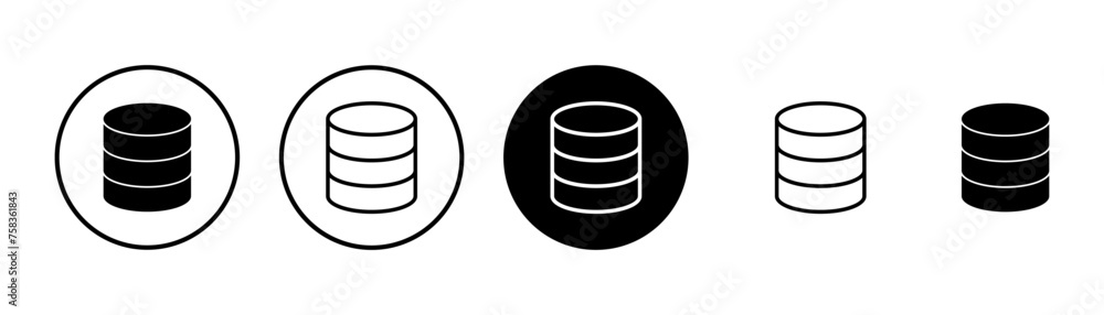 Database icon vector isolated on white background. database vector icon Database icon vector isolated on white background. database vector icon