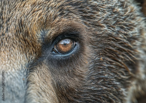 Wallpaper Mural Grizzly Bear eyes, super macro, with brown eyes, Wallpaper Torontodigital.ca