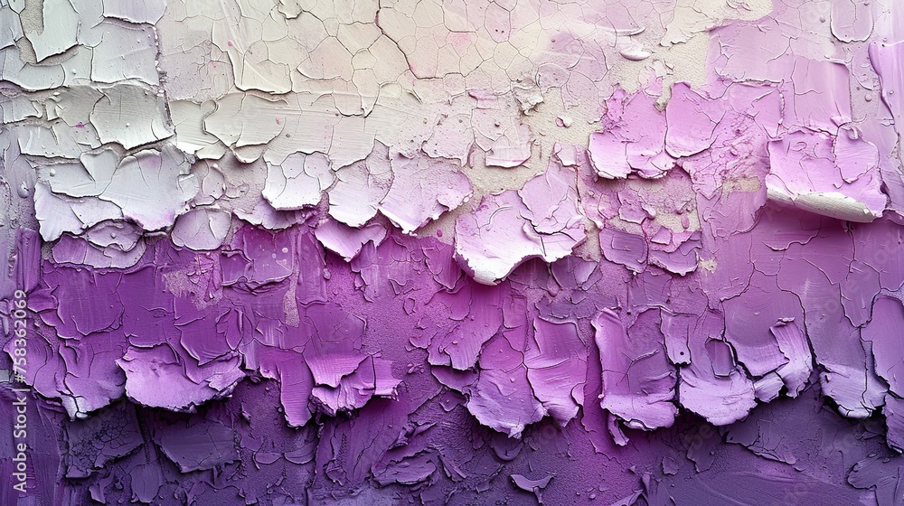 Messy paint strokes and smudges on an old painted wall. Purple, beige, white color drips, flows, streaks of paint and paint sprays Messy paint strokes and smudges on an old painted wall. Purple, beige, white color drips, flows, streaks of paint and paint sprays