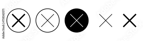 Close icon vector isolated on white background. Delete icon. remove, cancel, exit symbol photo