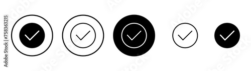 Approved icon vector isolated on white background. Certified Medal Icon vector. check mark