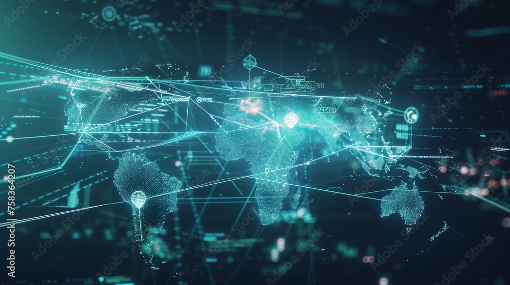 world map global communication technology background world map global communication technology background