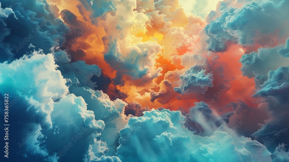 Clouds created with digital elements like pixels, fractals, geometric shapes. Perfect for web designers, publishers, and content creators to create incredible visuals Clouds created with digital elements like pixels, fractals, geometric shapes. Perfect for web designers, publishers, and content creators to create incredible visuals