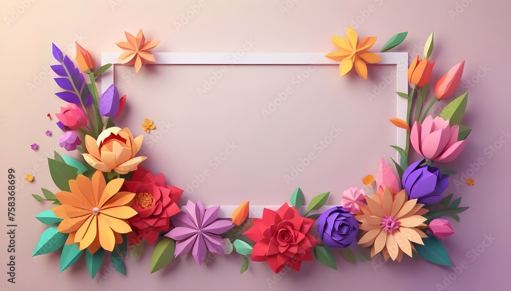Floral Elegance: Craft an Enchanting Border of Flowers, Allowing Your Custom Text or Imagery to Take Center Stage in Style and Beauty Floral Elegance: Craft an Enchanting Border of Flowers, Allowing Your Custom Text or Imagery to Take Center Stage in Style and Beauty