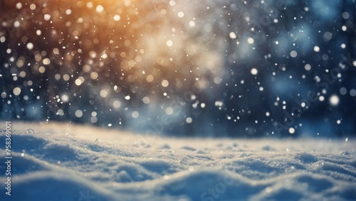 Winter Wonderland - Serene Snowy Landscape with Falling Snowflakes