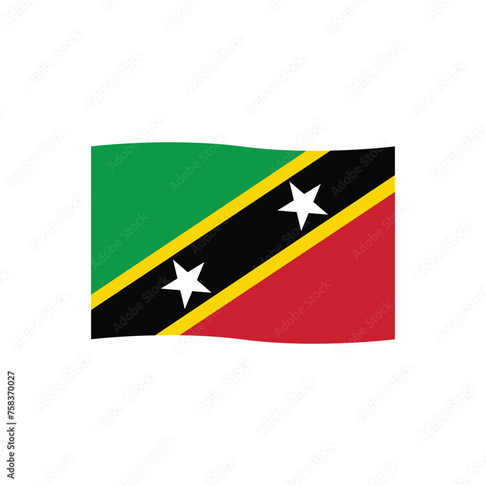Saint kitts and nevis flag icon vector Saint kitts and nevis flag icon vector