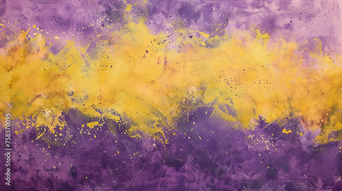 Goldenrod yellow and rich amethyst paint burst on a lavender gradient
