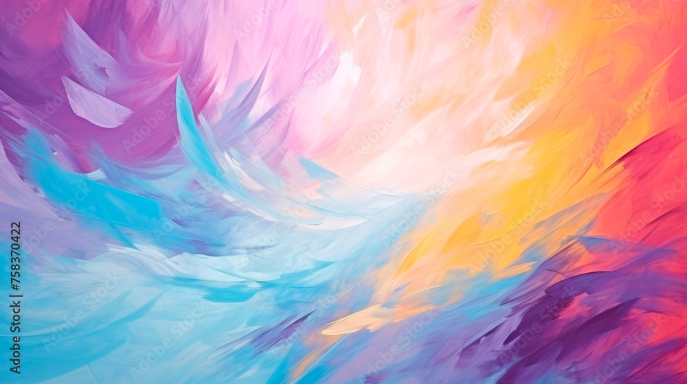 Vibrant swirls and shapes against a white background in this abstract painting, inspiring creativity and imagination. For modern art enthusiasts. Banner. Copy space. Vibrant swirls and shapes against a white background in this abstract painting, inspiring creativity and imagination. For modern art enthusiasts. Banner. Copy space.