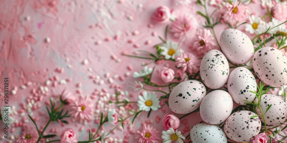 Easter banner, social media post, copy space Easter banner, social media post, copy space