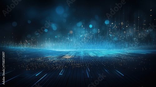 Abstract background representing data particles in a technological environment  each particle conveying a unique piece of information