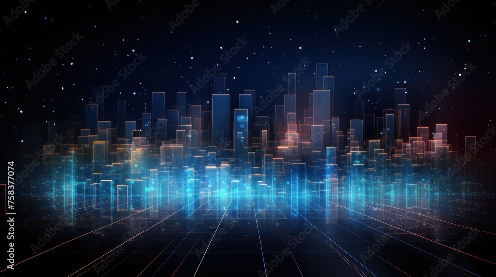 Abstract background representing data particles in a technological environment, each particle conveying a unique piece of information Abstract background representing data particles in a technological environment, each particle conveying a unique piece of information