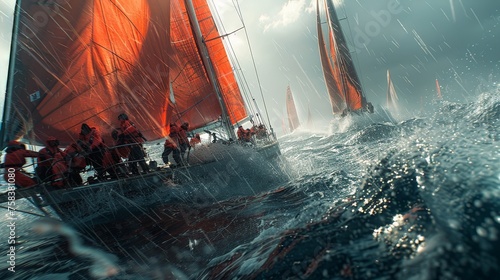 Beautiful view of a racing ...