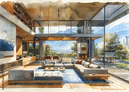 Luxury living interior desi...
