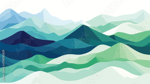 A geometric pattern of mountains and valleys 