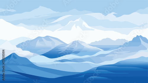 A geometric pattern of mountains and valleys with s